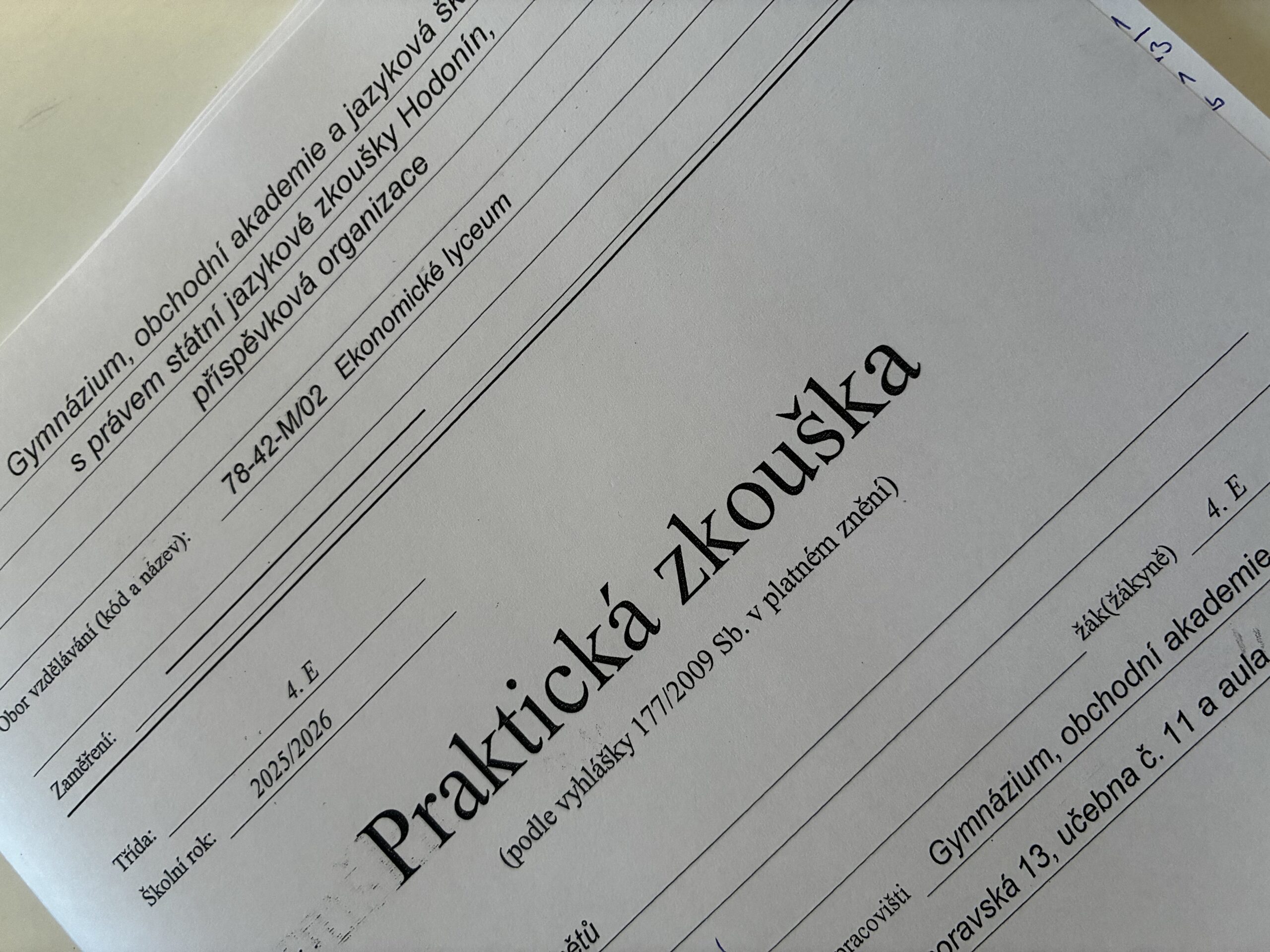 PRAKTICKÁ MATURITNÍ ZKOUŠKA